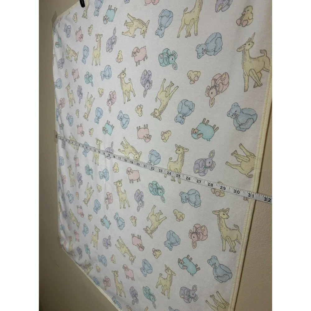 Carters Pastel Baby Blanket Duck Lamb Sheep Giraffe Bunny Rabbit Teddy Bear